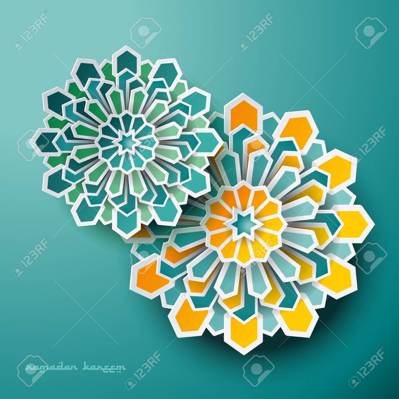 paper graphic of islamic