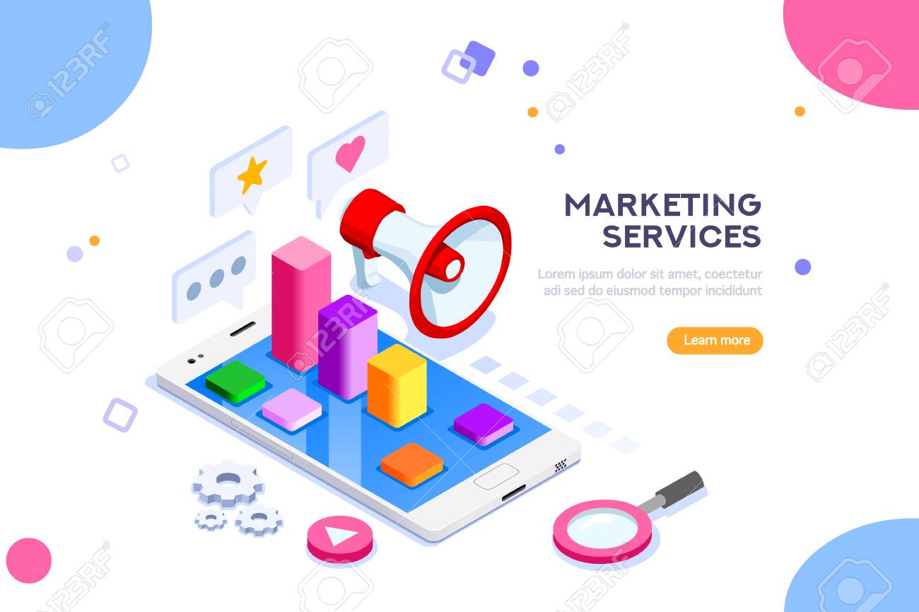 Agency and digital marketing concept. Social media for web. Can use for web banner, infographics, hero images. Flat isometric vector illustration isolated on white background. - 103746409 Agency and digital marketing concept. Social media for web. Can use for web banner, infographics, hero images. Flat isometric vector illustration isolated on white background. - 103746409