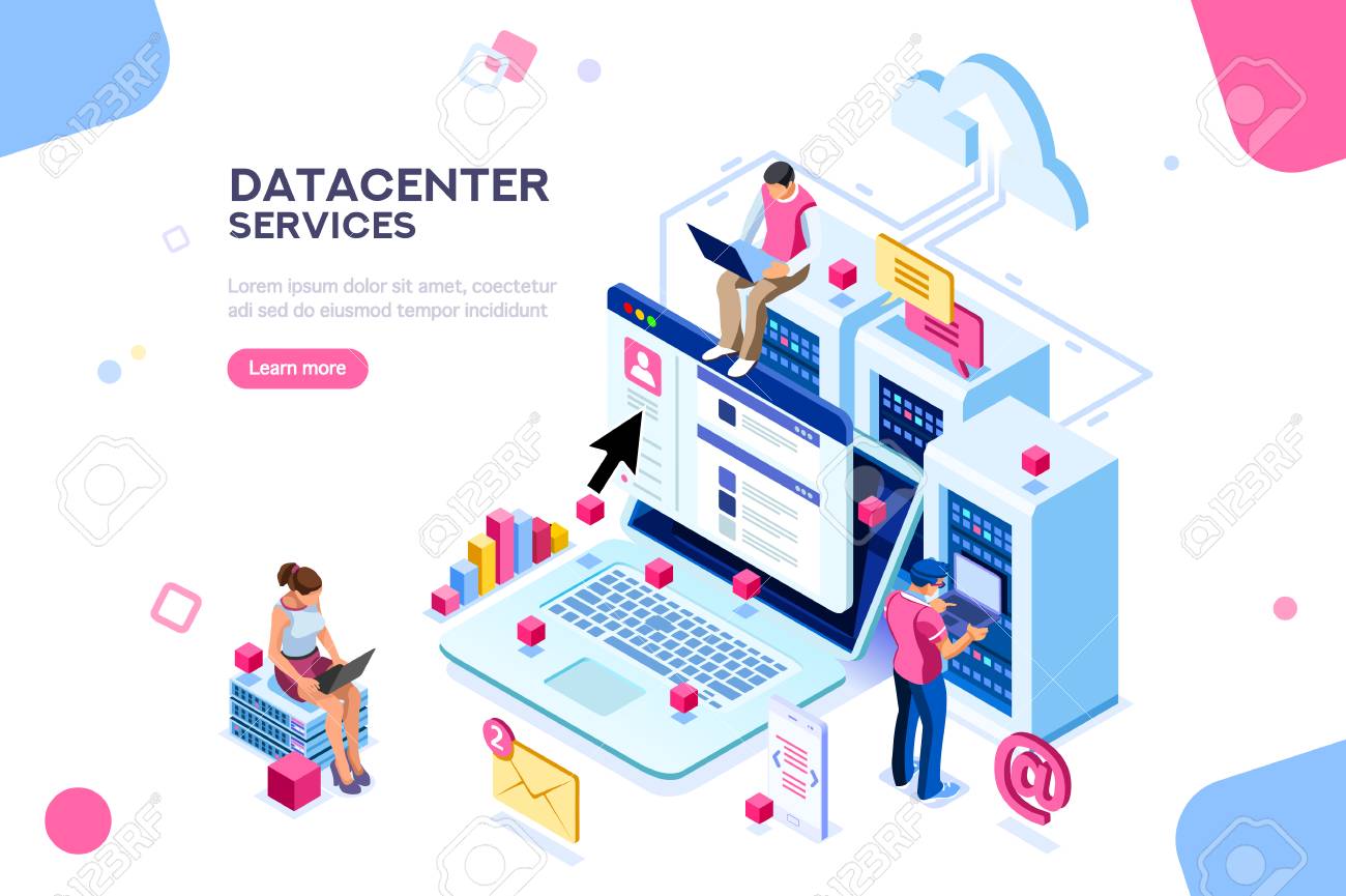 Internet datacenter connection, administrator of web hosting concept. Character and text for services. Tech repair center hardware software database for safe server. Flat isometric vector illustration - 106747452 Internet datacenter connection, administrator of web hosting concept. Character and text for services. Tech repair center hardware software database for safe server. Flat isometric vector illustration - 106747452