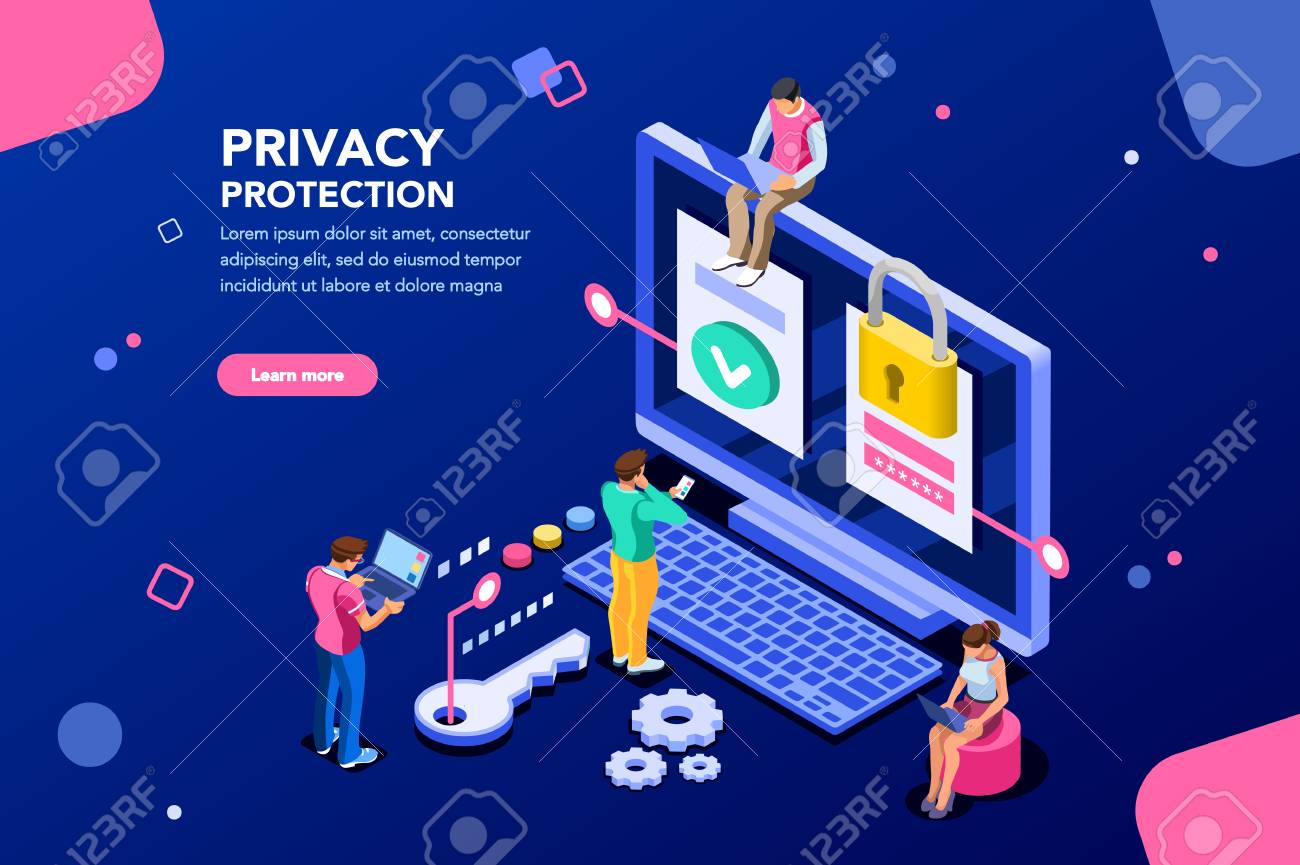 Infographic, banner with hero protect data and confidentiality. Safety and confidential data protection, concept with character saving code and check access. Flat isometric vector illustration. - 106776115 Infographic, banner with hero protect data and confidentiality. Safety and confidential data protection, concept with character saving code and check access. Flat isometric vector illustration. - 106776115