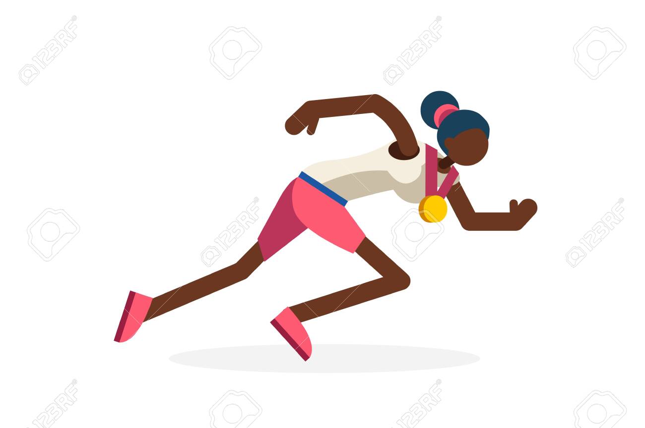 running team cartoon