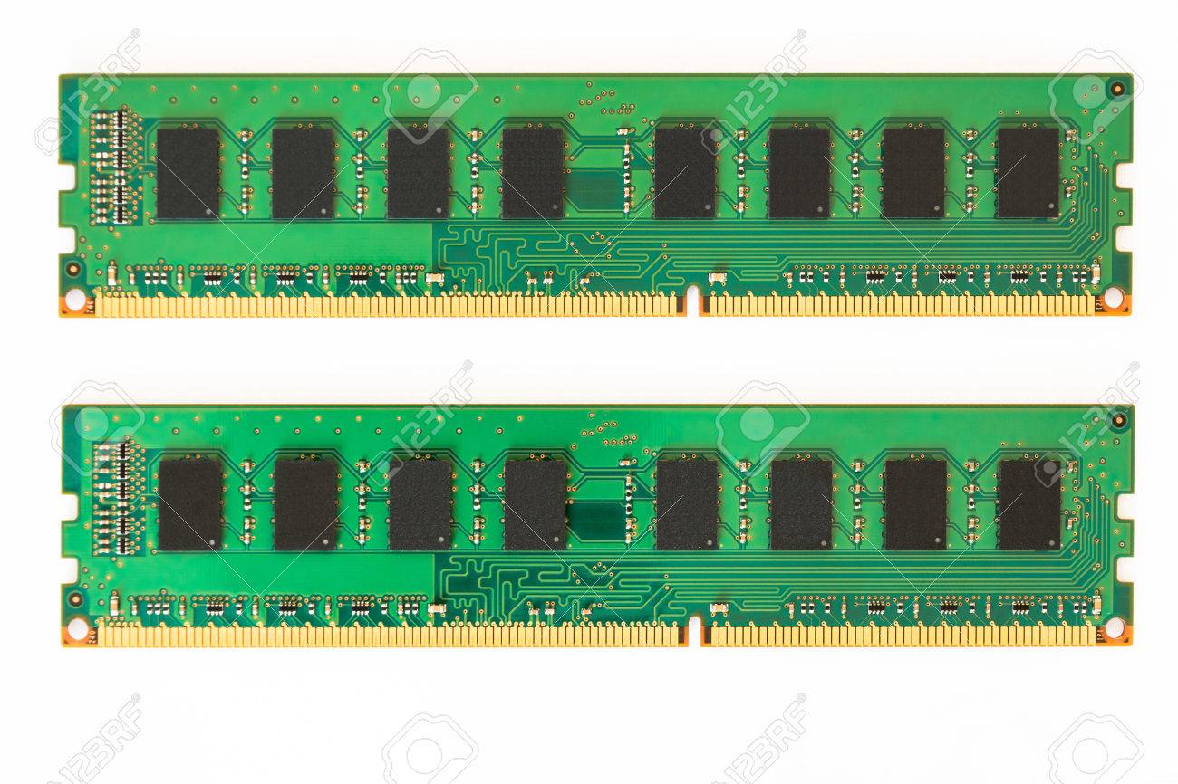 Computer Random Access Memory (RAM) Chips On White Background. Stock Photo, Picture And Royalty Free Image 53838982.