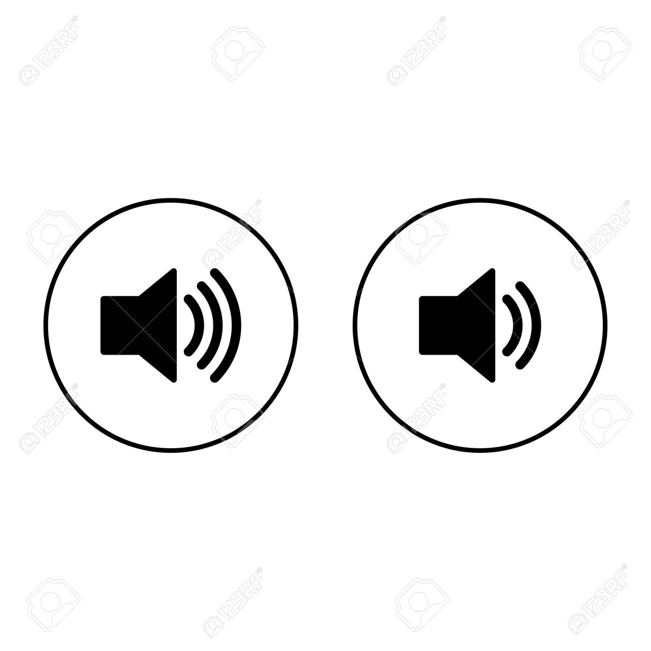 Speaker Icon Set Isolated On White Background. Volume Icon. Loudspeaker  Icon Vector. Audio. Sound Royalty Free SVG, Cliparts, Vectors, and Stock  Illustration. Image 165580833.