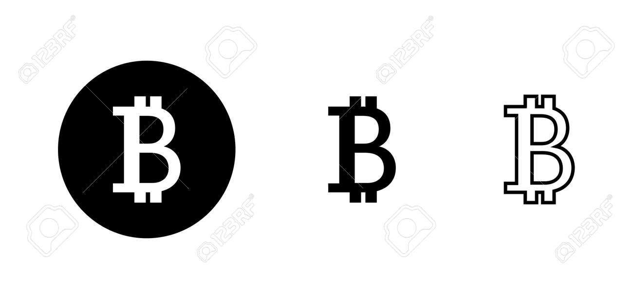 비트코인 아이콘이 설정되었습니다. 비트 코인 기호 및 기호. 지불 기호. 암호화폐 로고 로열티 무료 사진, 그림, 이미지 그리고  스톡포토그래피. Image 177303612