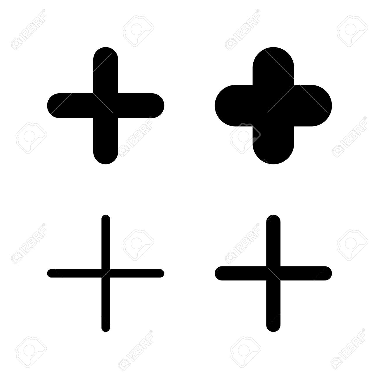 Plus Icon Vector. Add Plus Sign And Symbol Royalty Free SVG, Cliparts,  Vectors, and Stock Illustration. Image 187478796., image size:1300x1300