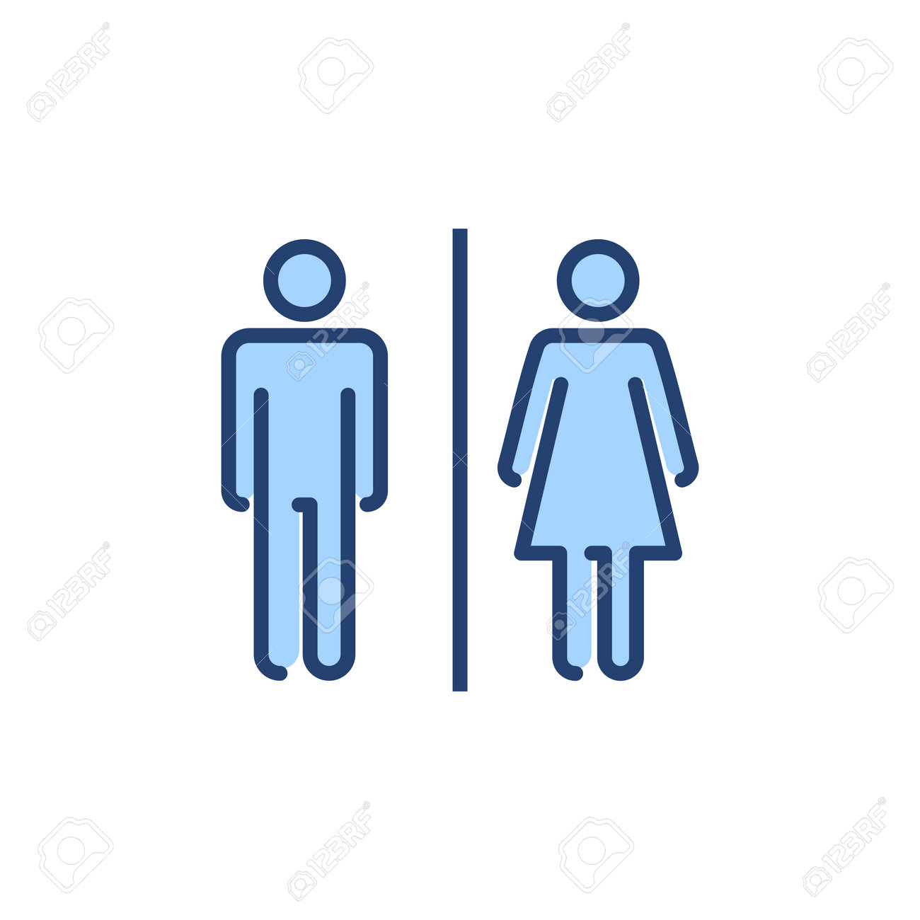 Toilet Icon Vector. Girls And Boys Restrooms Sign And Symbol. Bathroom Sign.  Wc, Lavatory Royalty Free SVG, Cliparts, Vectors, and Stock Illustration.  Image 209190418., image size:1300x1300