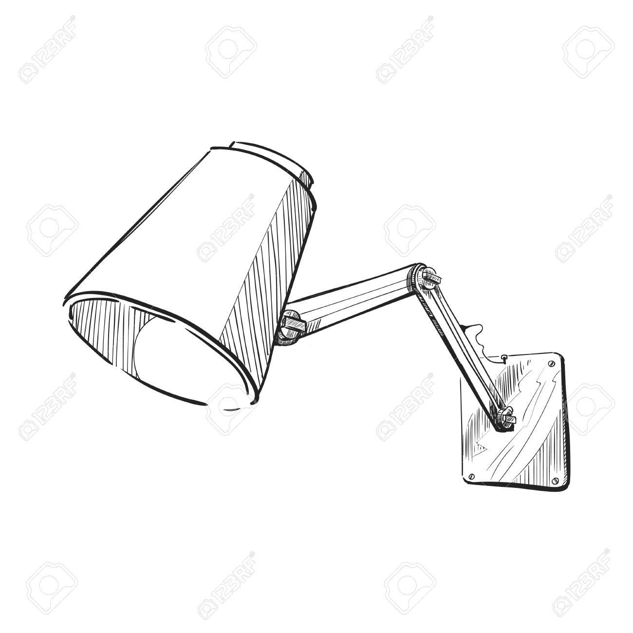 Hand Drawn Sketch Of The Wall Lamp Stock Vector Hand Drawn Sketch Of The Wall Lamp Stock Vector