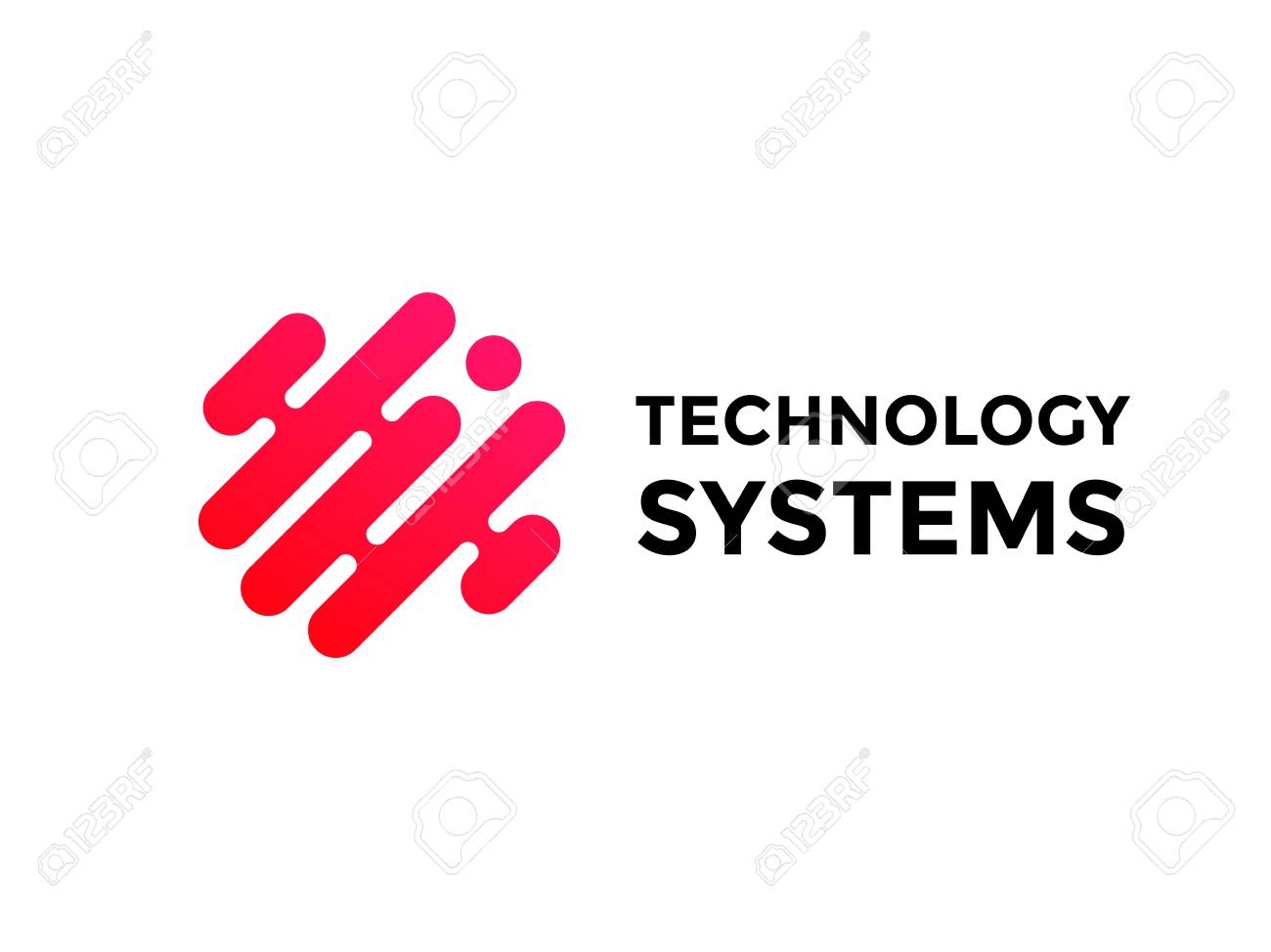 Technology Logo Simple Tech Design Vector Creative Abstract