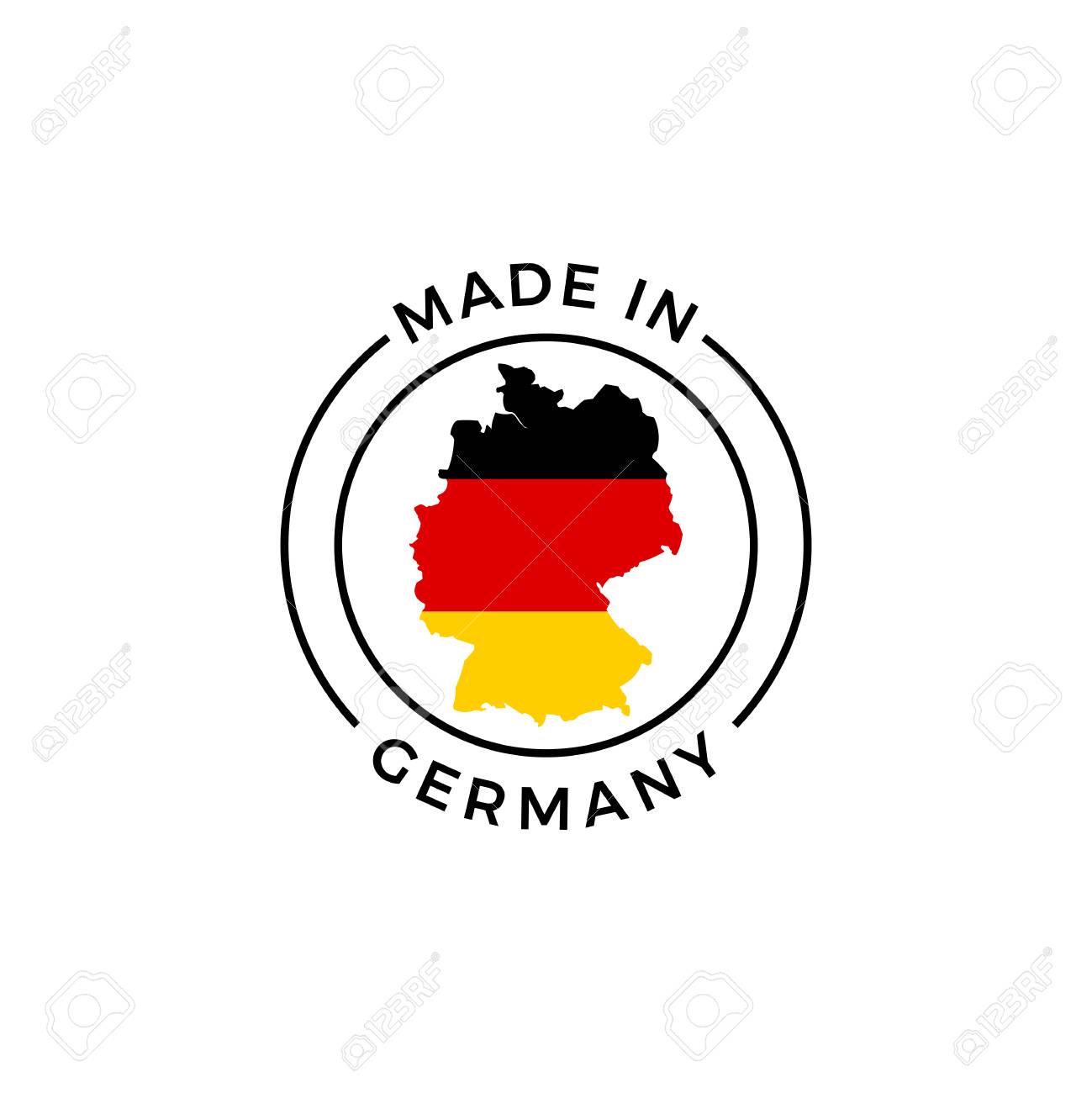 SVG, Vettoriale - Logo Made In Germany. Bandiera Tedesca Di ...