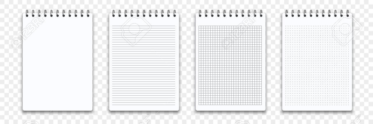 notebook memo notepad templates vector note pad or diary line memo page