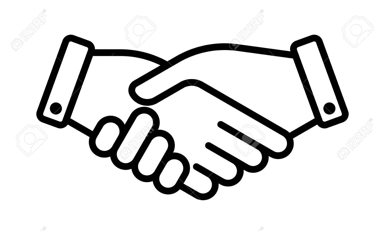 Handshake Vector Icon Isolated Partnership Hand Emoji Illustration