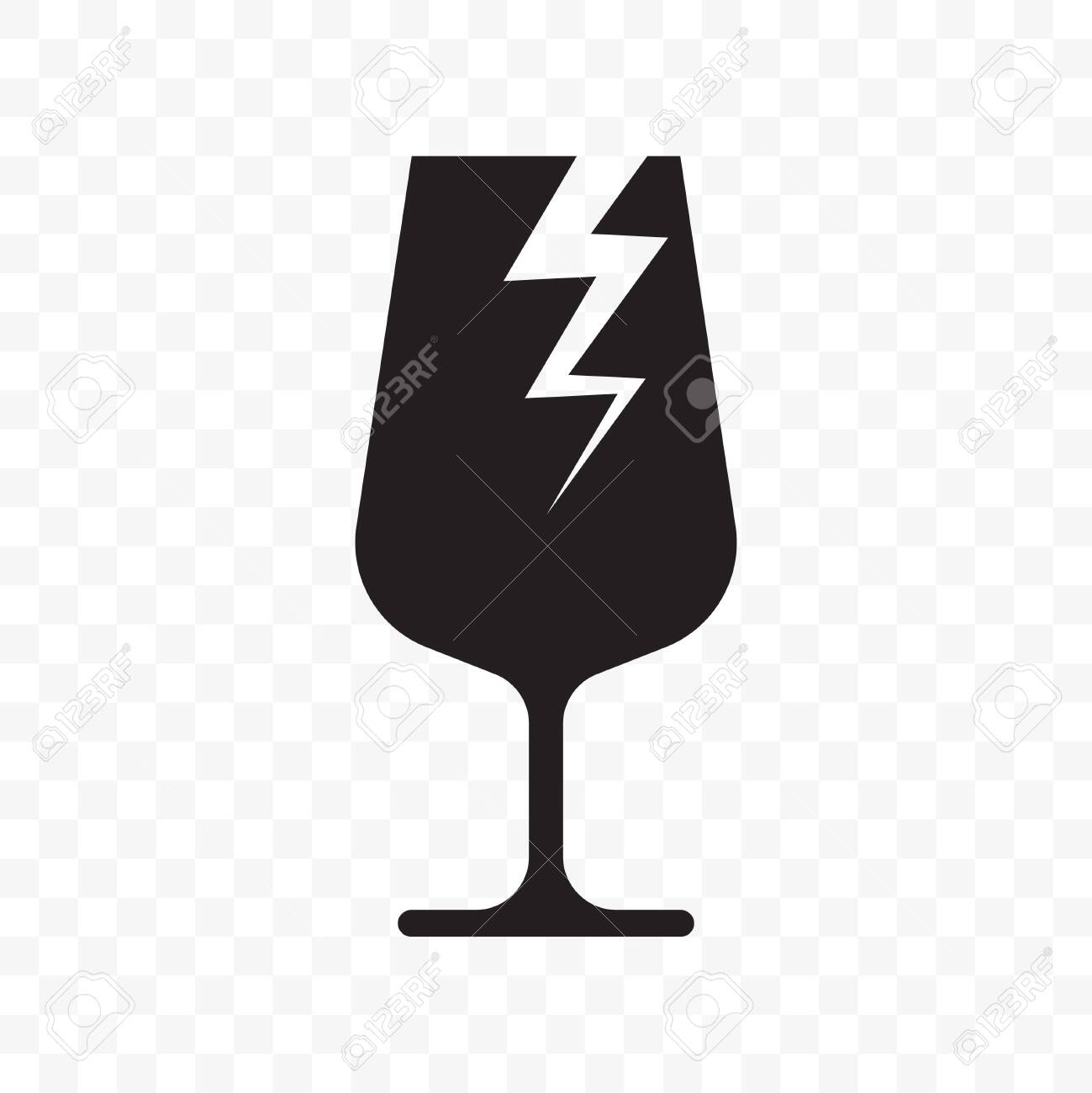 Fragile Glass Icon Handle With Care Logistics And Delivery Shipping Royalty Free Cliparts Vectors And Stock Illustration Image