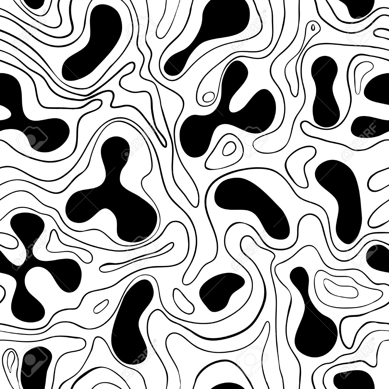 seamless organic shapes surrounded by lines royalty free cliparts organic shape