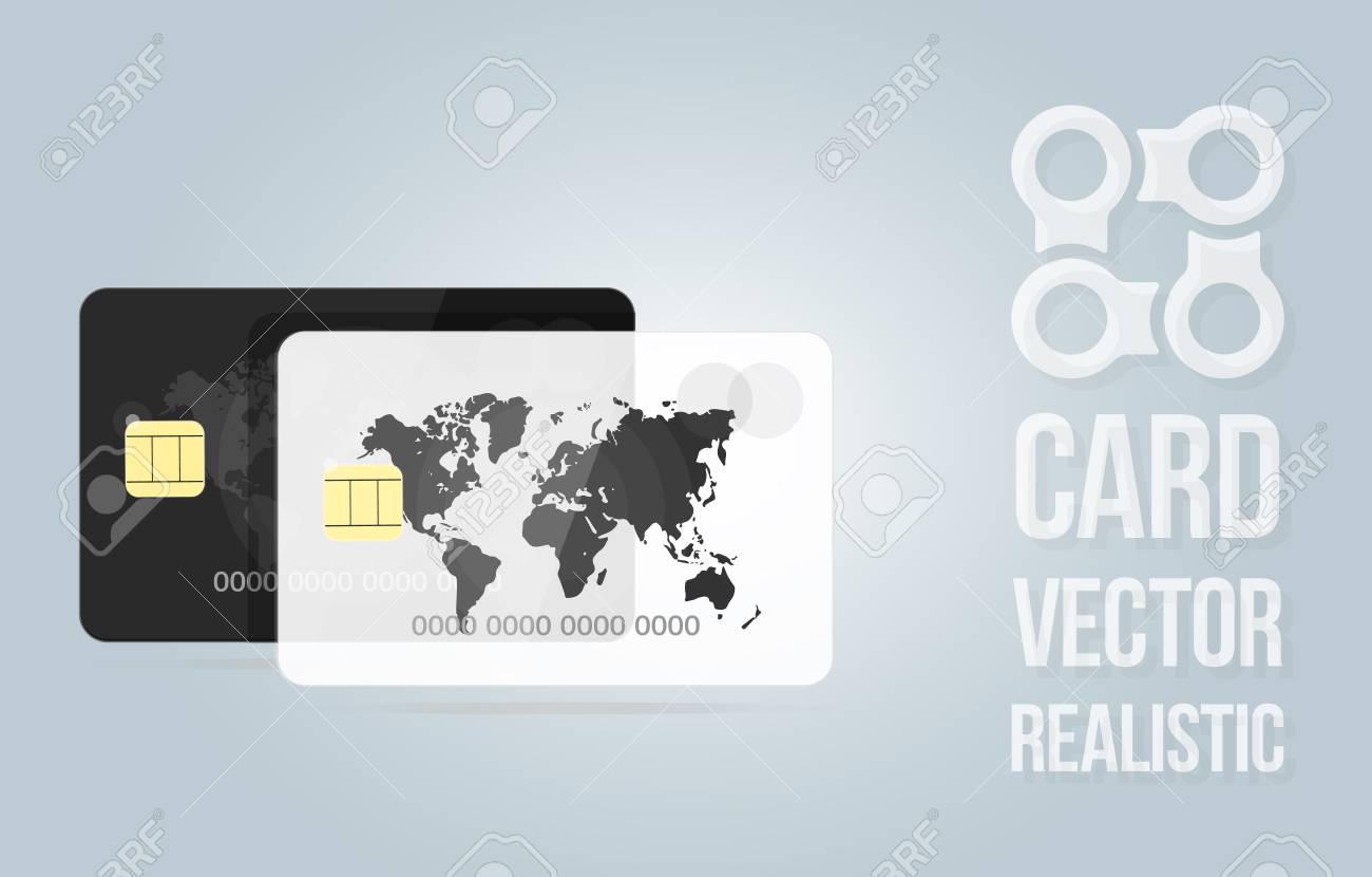 現実的なクレジット カード バナー のイラスト素材 ベクタ Image