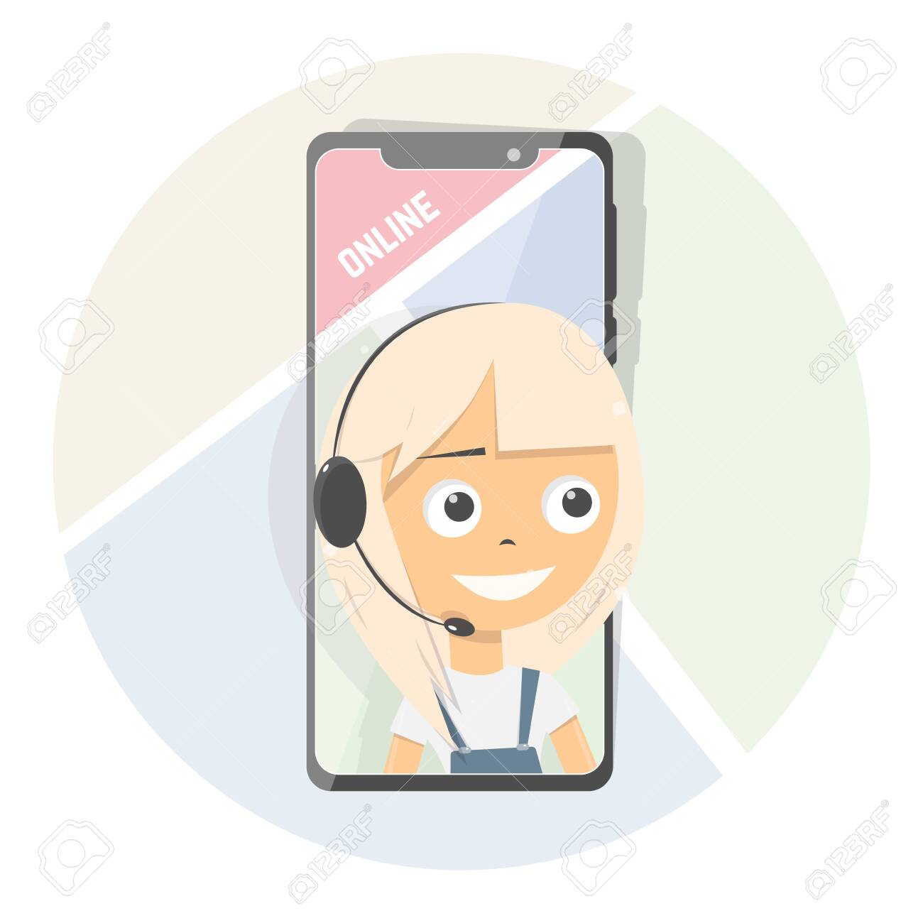 Online Consultant Advises Client Customer Support Service