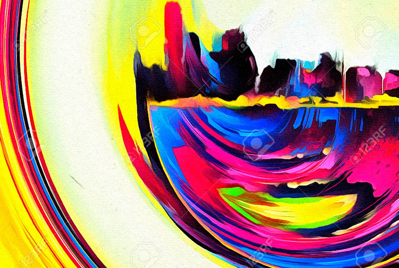 Oil Painting Abstract Modern Contemporary Art For Background