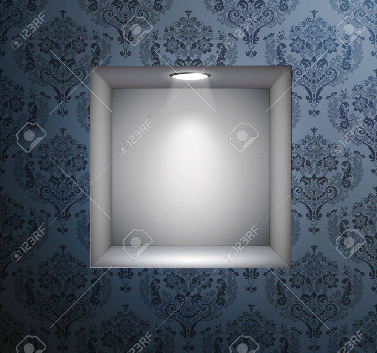 Fondos De Pantalla 3d Estante Vacio Para Exhibicion En La Pared