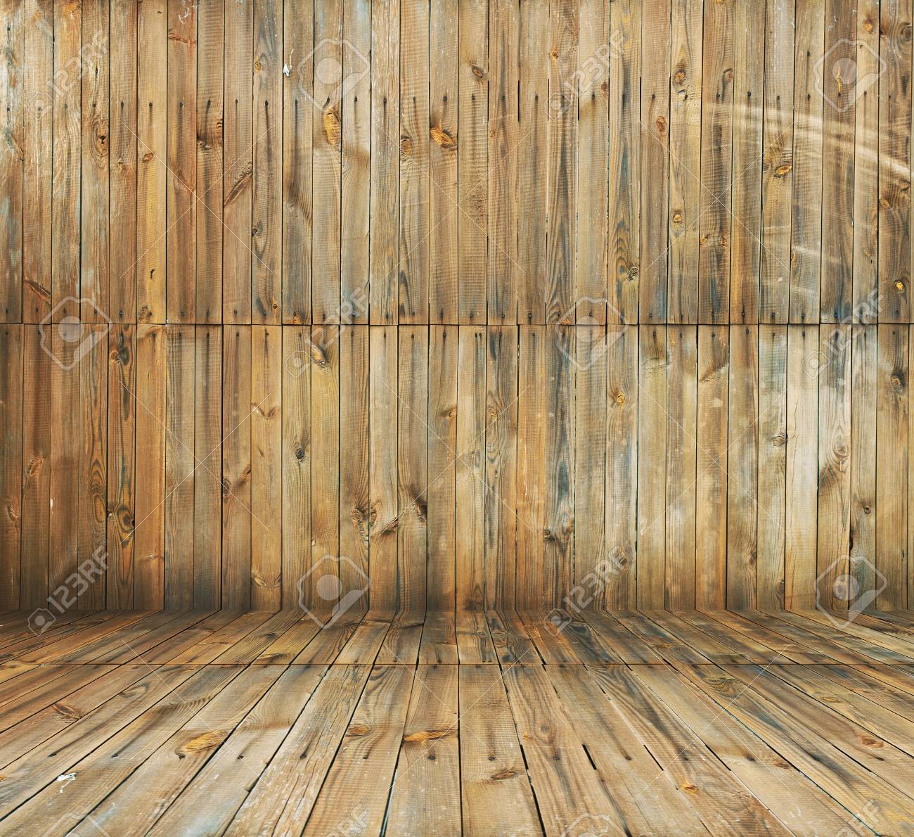 木製の壁と床 ビンテージ背景の昔の部屋 の写真素材 画像素材 Image