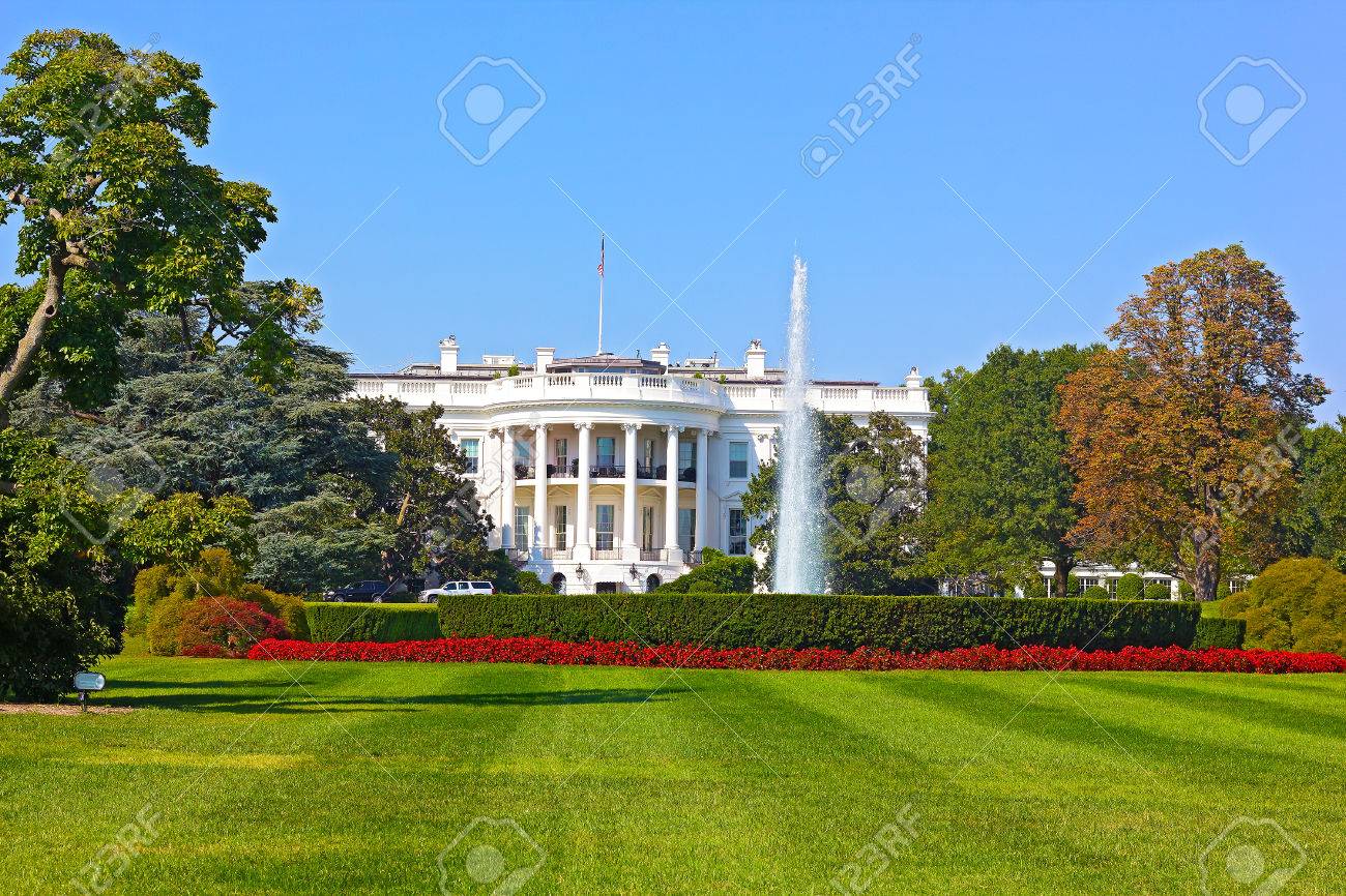 Das Weisse Haus Washington Dc Usa Das Weisse Haus Unter Einem
