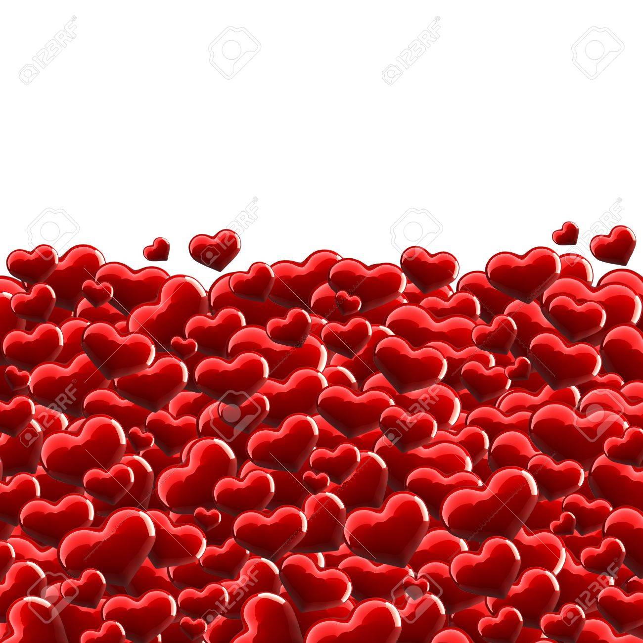 Viele Rote Herzen Auf Weissem Hintergrund Lizenzfreie Fotos Bilder Und Stock Fotografie Image 11936567