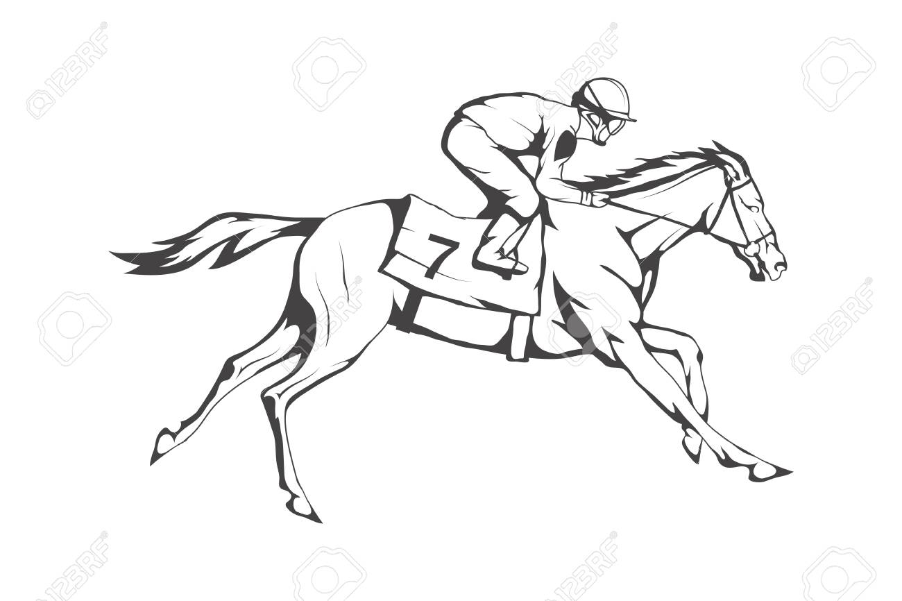 競馬 フィニッシュラインまで走る競走馬の騎手 レースコース のイラスト素材 ベクタ Image 競馬 フィニッシュラインまで走る競走馬の騎手 レースコース のイラスト素材 ベクタ Image