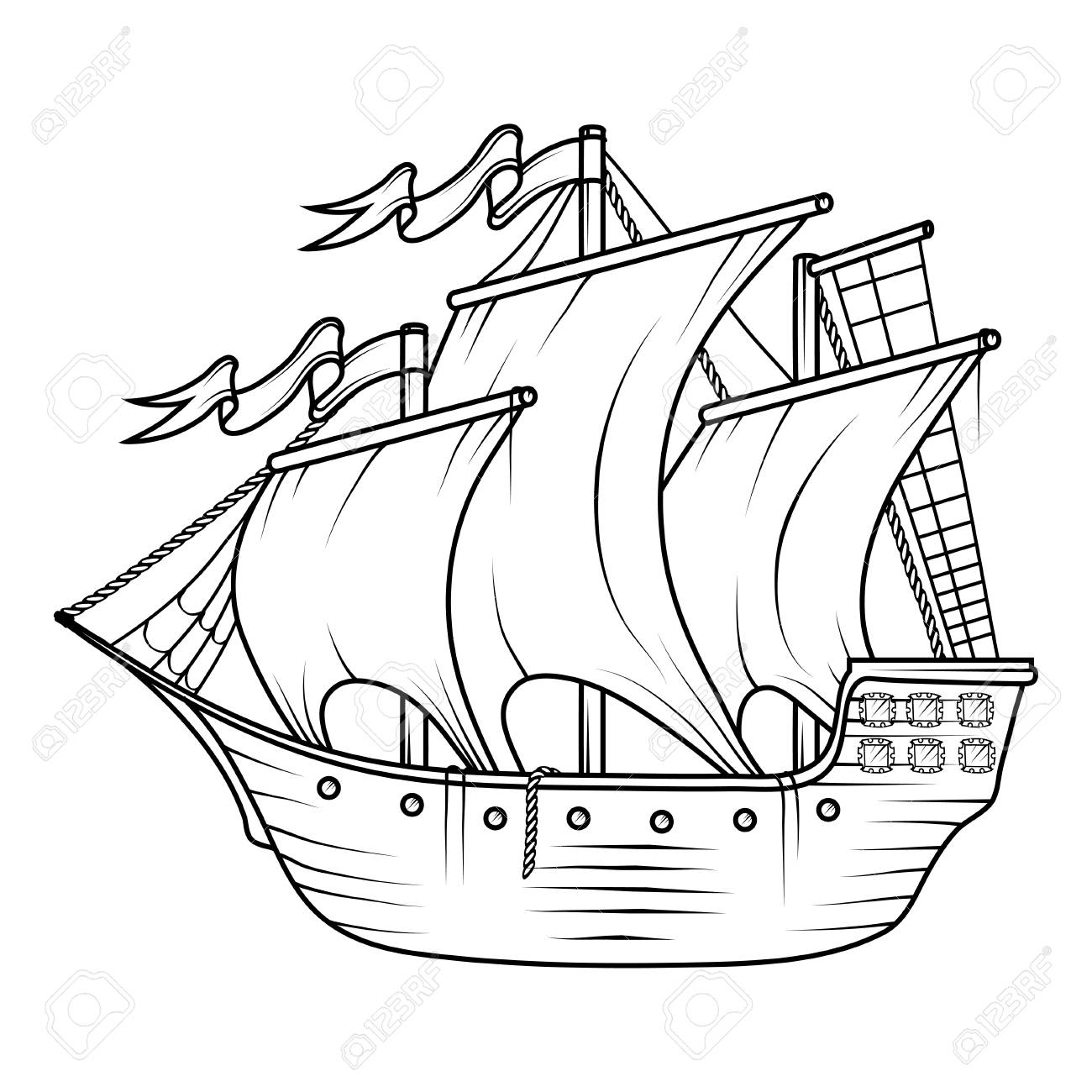 retro cargo ship sailing ship sailing boat logo sea company ship template