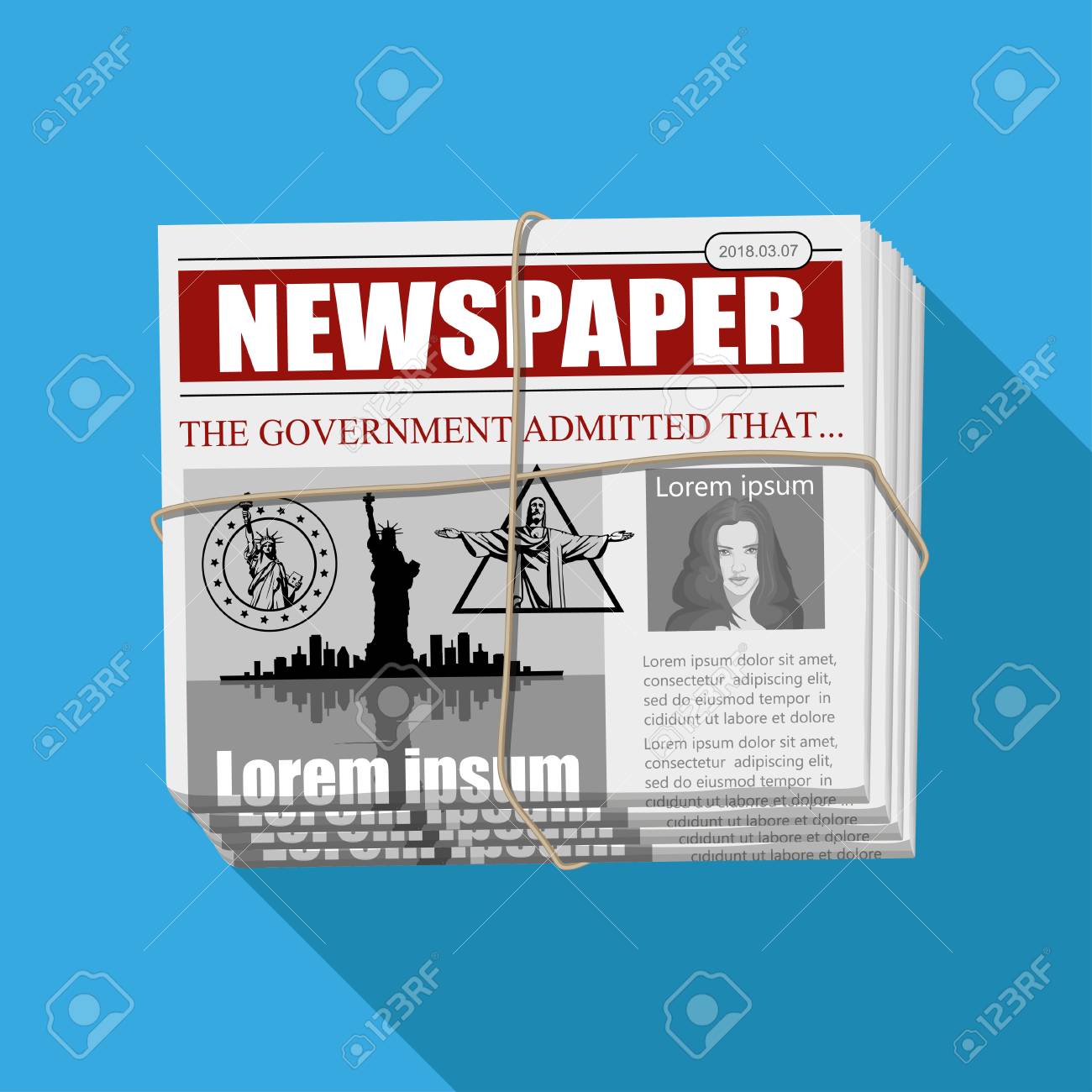 business newspaper financial information vector newspaper template cartoon newspaper template