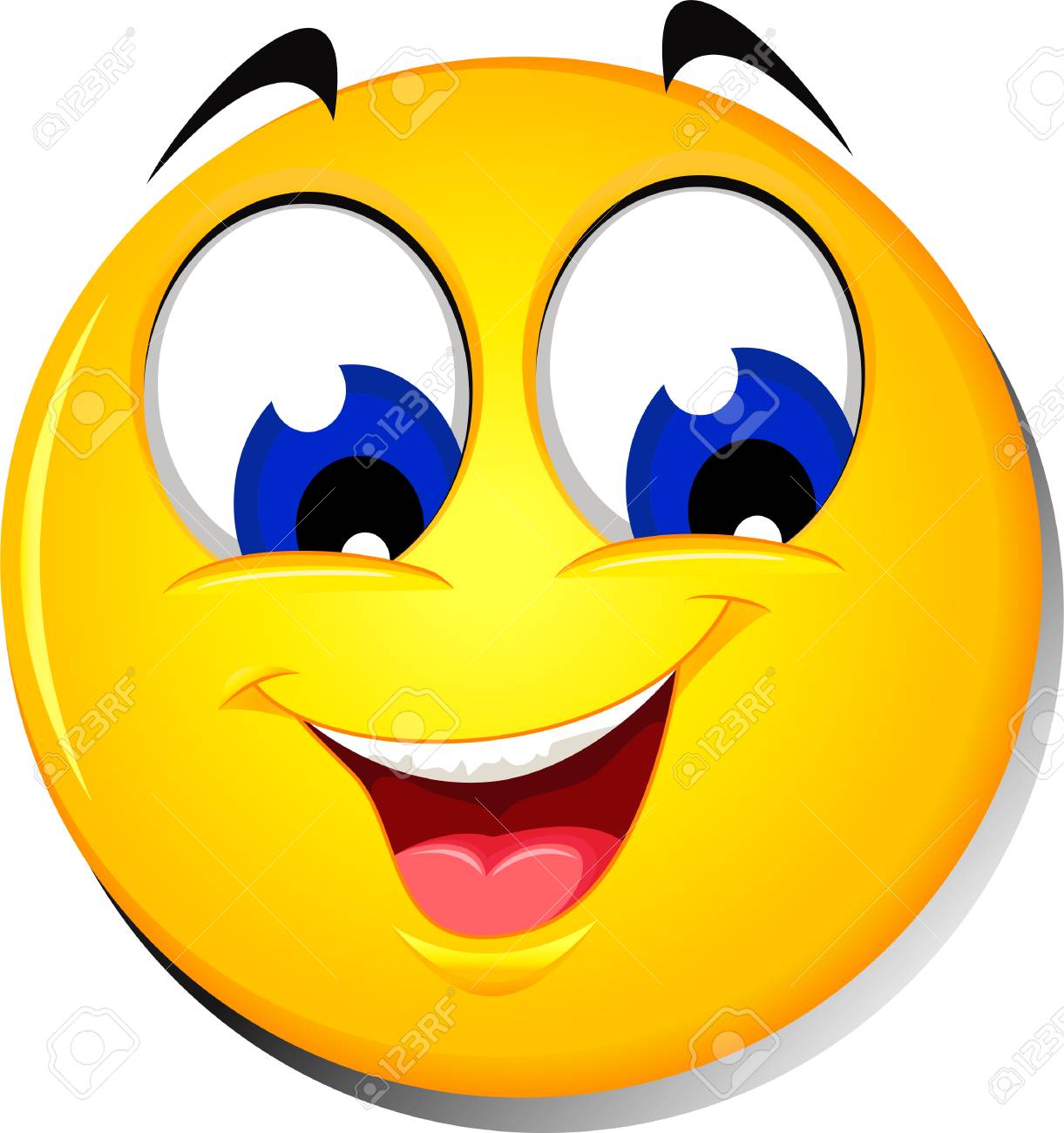 幸せスマイルの絵文字のイラスト素材 ベクタ Image 4958
