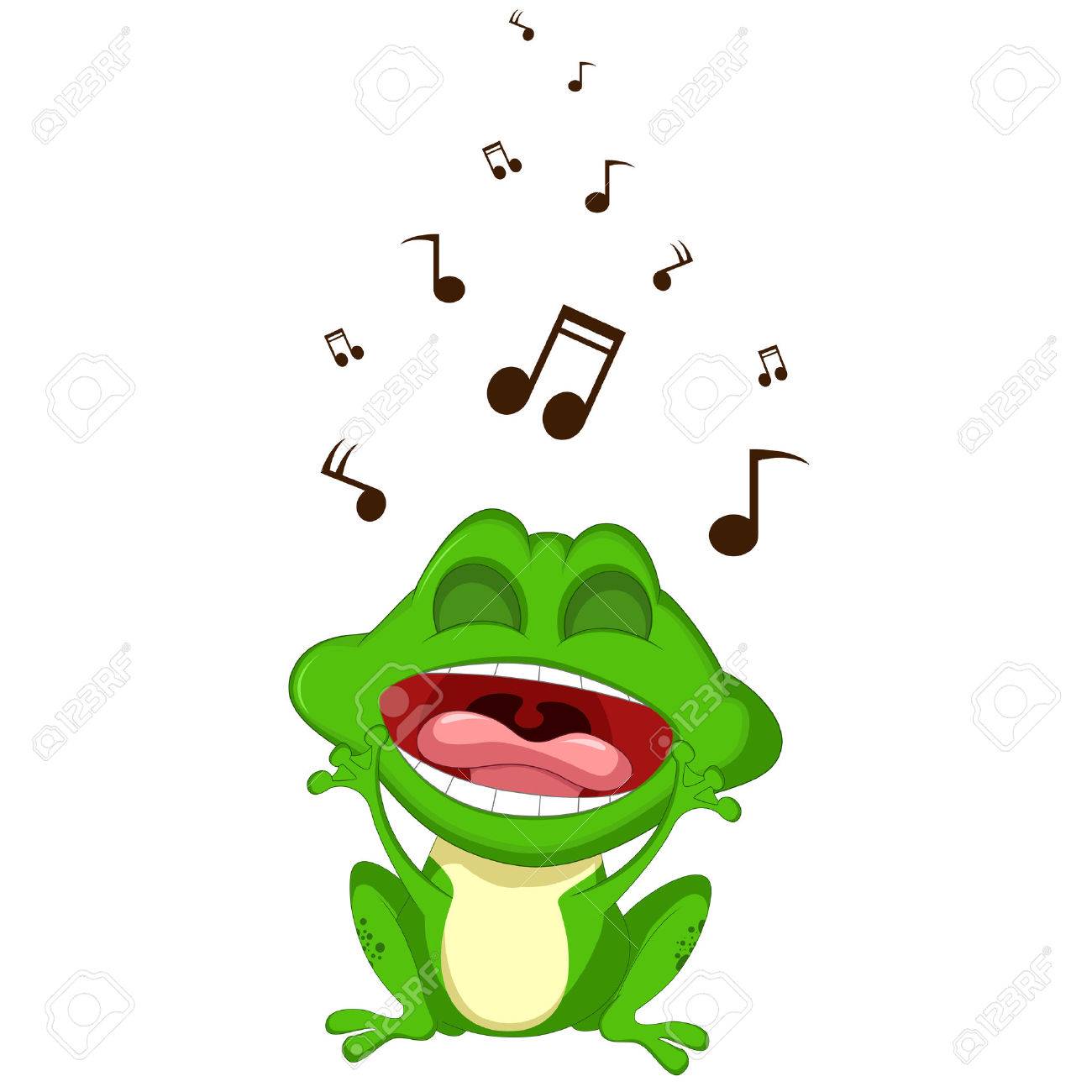 funny frog singing royalty