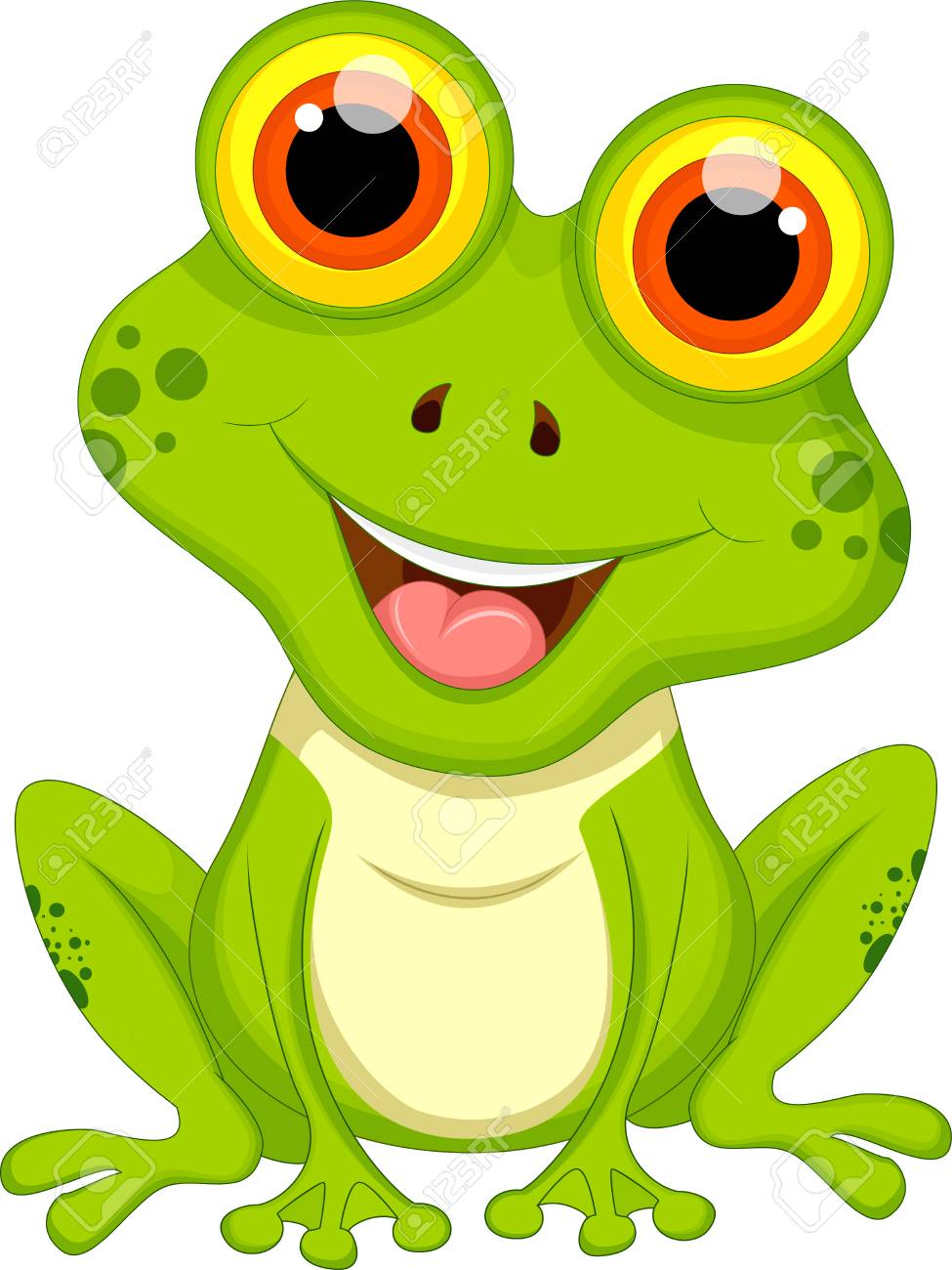 cute frog cartoon royalty