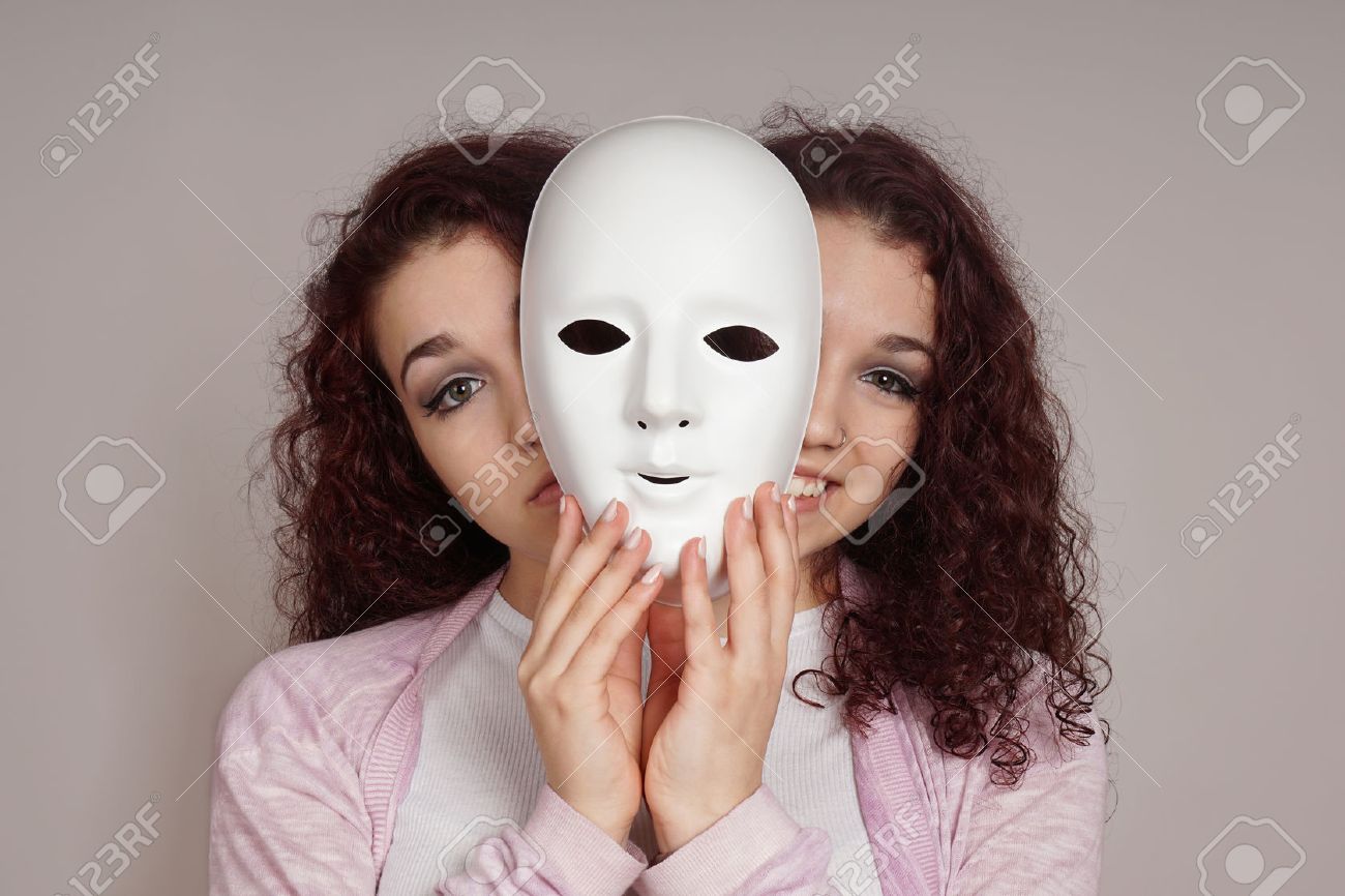 two-faced happy sad woman manic depression or schizophrenia concept - 51134725 two-faced happy sad woman manic depression or schizophrenia concept - 51134725