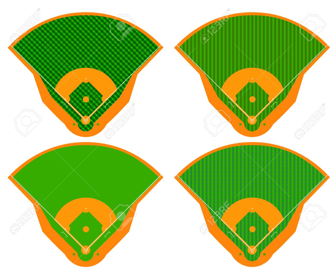 野球場セット のイラスト素材 ベクタ Image