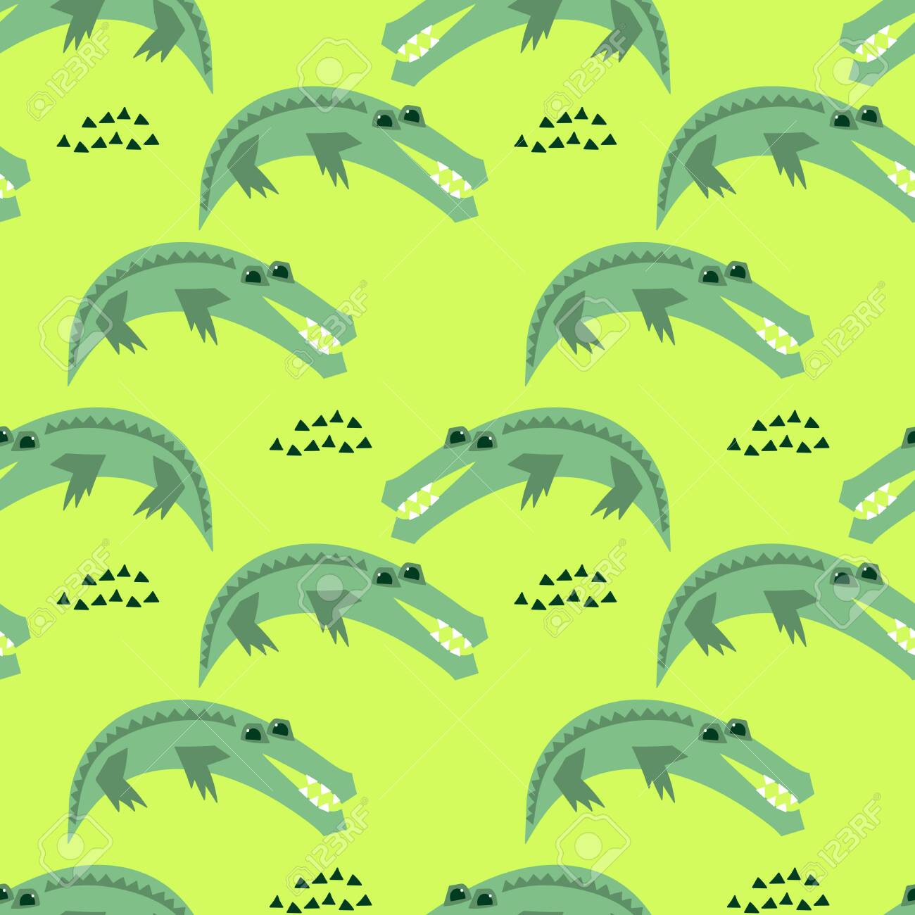 African Animal Seamless Pattern. Crocodile Background For Children's  Textiles, Wallpaper And Other Surfaces . Royalty Free SVG, Cliparts,  Vectors, and Stock Illustration. Image 146725439., image size:1300x1300