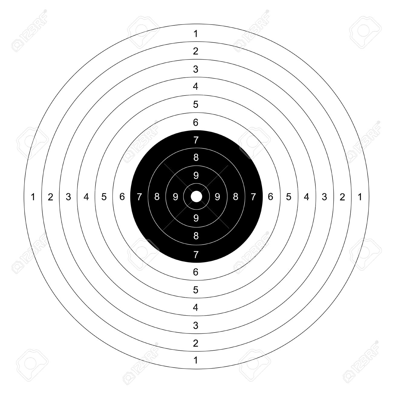 blank template for sport target shooting competition clean target target template