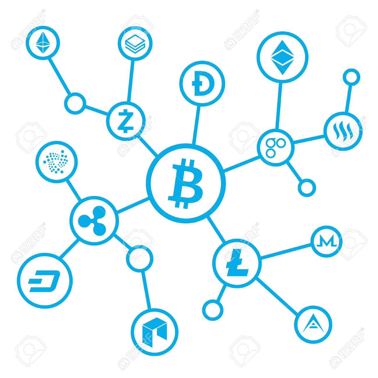 Bitcoin Net Background. Innovative, Digital Currency And Payment Network.  Cryptocurrency Exchange, Sell And Buy. Vector Flat Style Cartoon  Illustration Isolated On White Background Royalty Free SVG, Cliparts,  Vectors, and Stock Illustration. Image