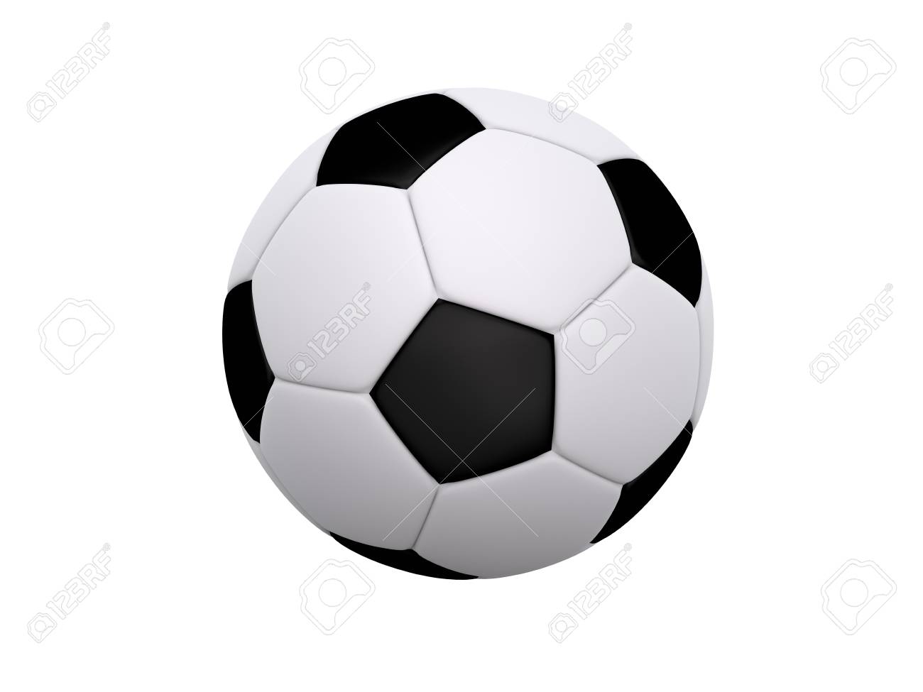 Ballon De Football De Football Isole Sur Un Fond Blanc Banque D Images Et Photos Libres De Droits Image