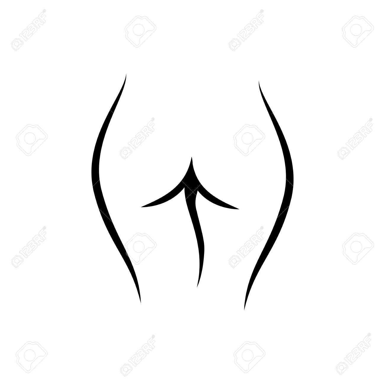 Line art female logo, woman body silhouette, sketch of cute body. Fashion illustration for poster, banner, logo, icon, printing of undewear shop, intimate goods for adult, sport industry. - 109097765 Line art female logo, woman body silhouette, sketch of cute body. Fashion illustration for poster, banner, logo, icon, printing of undewear shop, intimate goods for adult, sport industry. - 109097765