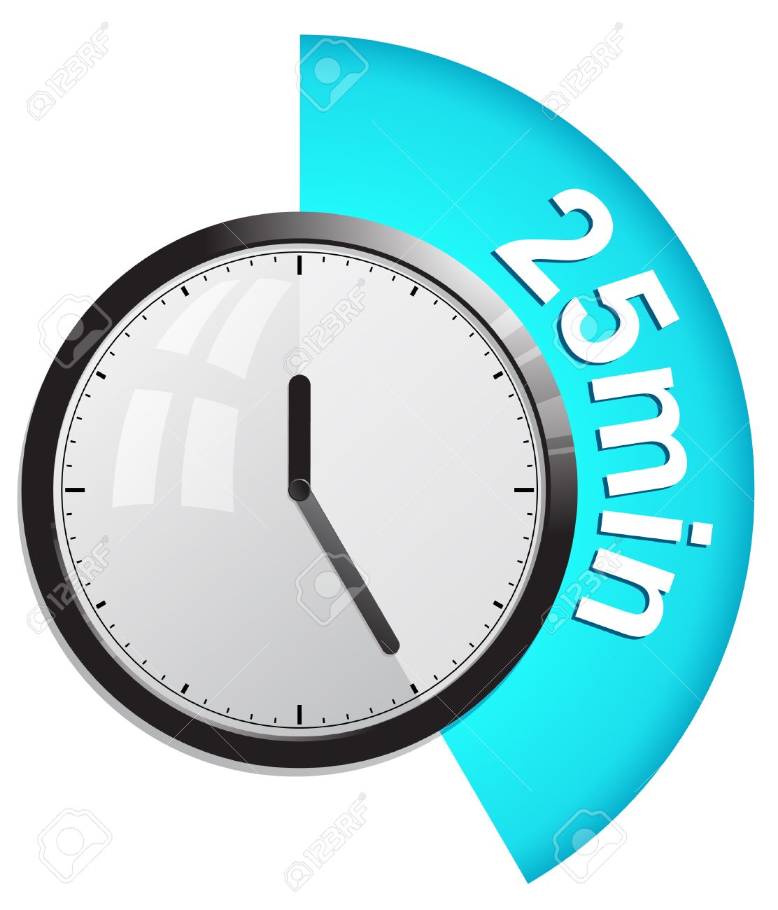 時計 タイマー 25 分のイラスト素材 ベクタ Image