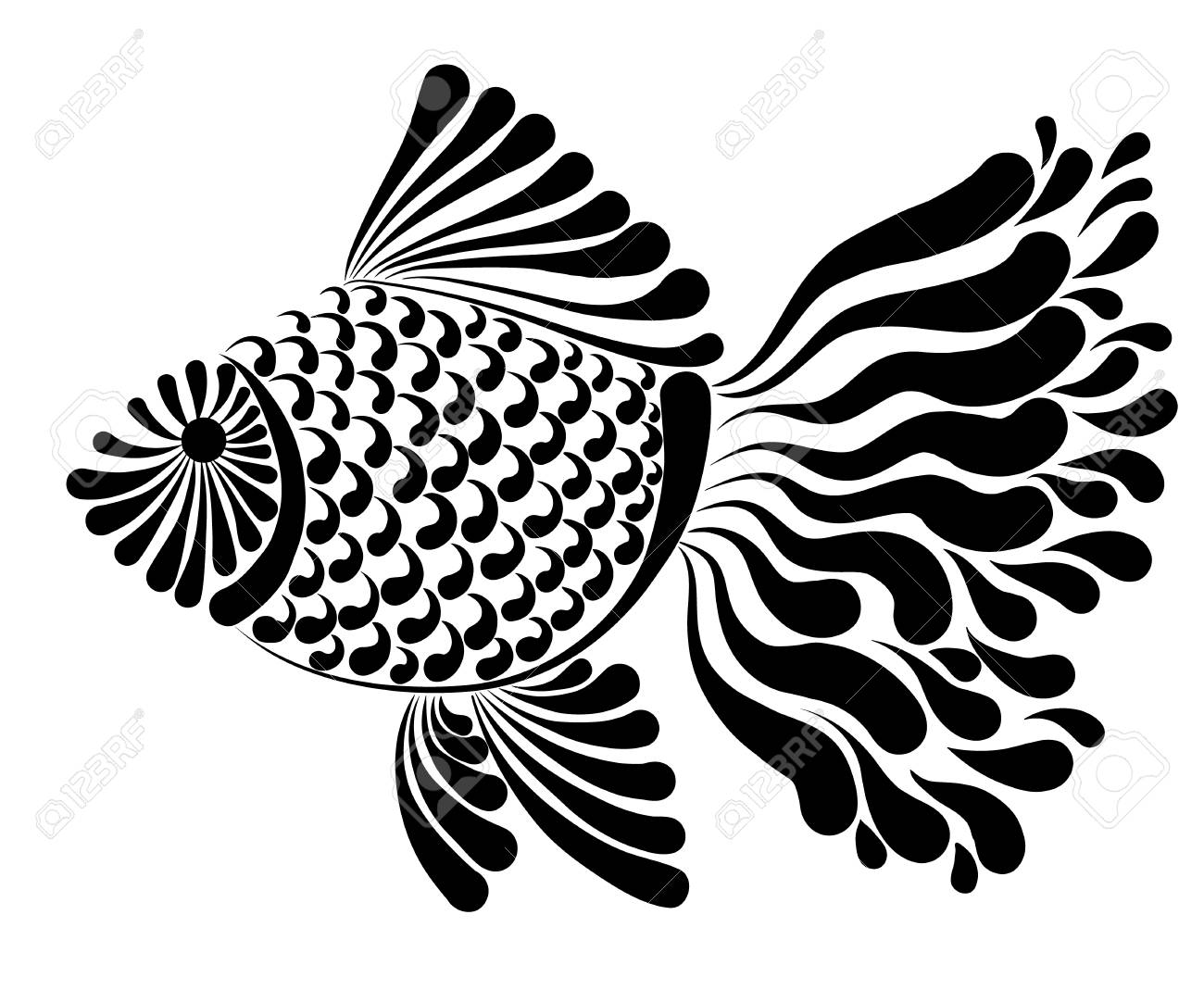 Image Decorative D Une Illustration Vectorielle De Poisson Clip Art Libres De Droits Vecteurs Et Illustration Image