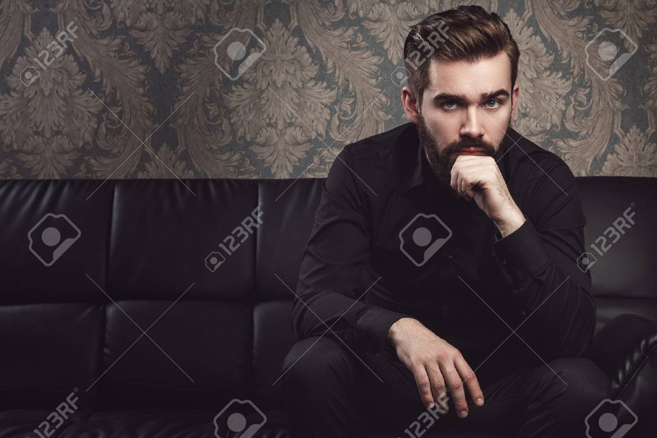 Portrait of stylish handsome man with a beard - 56659275 Portrait of stylish handsome man with a beard - 56659275