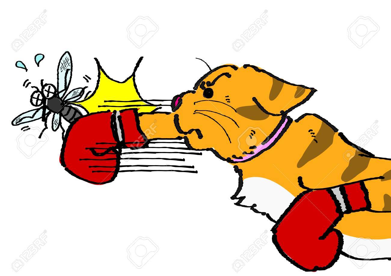 蚊を打ち負かすのイラスト素材 ベクタ Image