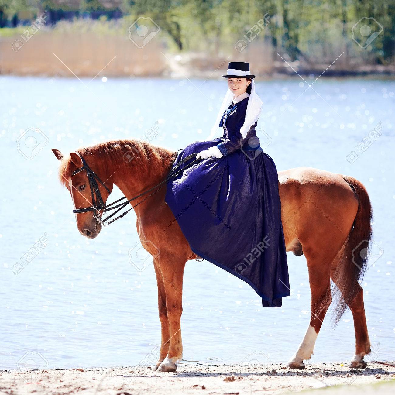 lady on a horse the lady on riding walk the woman astride a horse