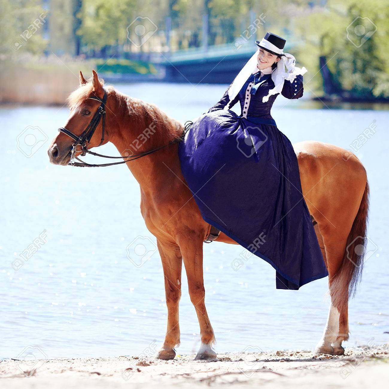 lady on a horse banco de imagens royalty free ilustrações imagens