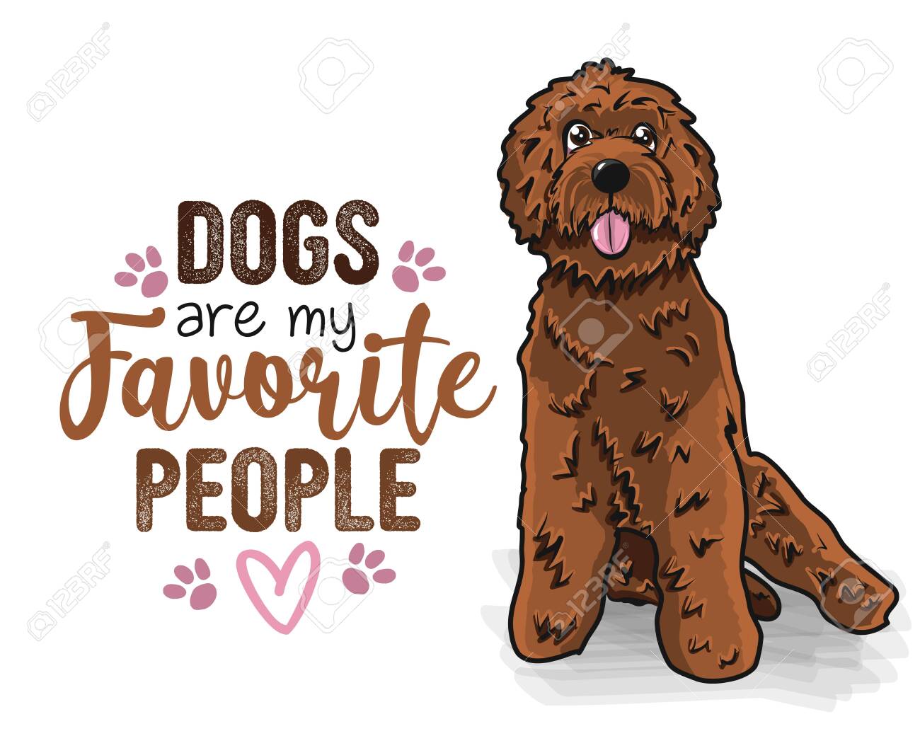 Dogs Are My Favorite People Funny Hand Drawn Vector Saying Royalty Free Cliparts Vectors And Stock Illustration Image 147780023