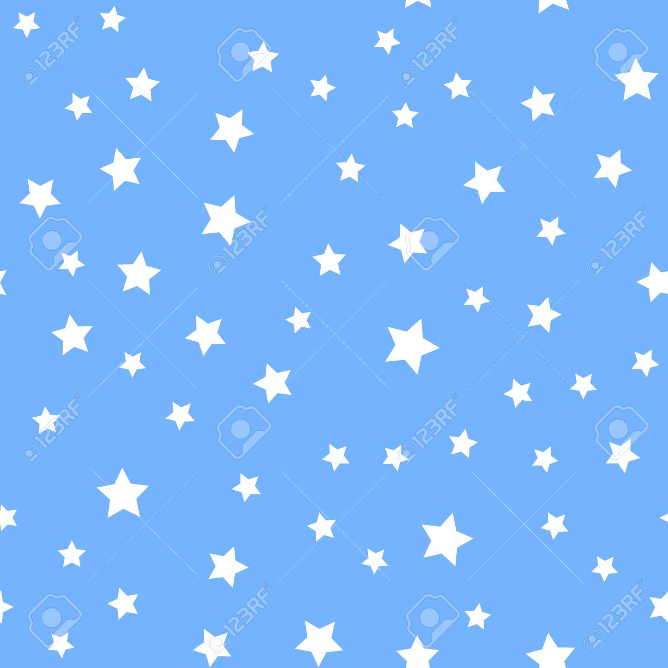 Seamless Pattern With White Stars On Blue Background Vector Royalty Free Cliparts Vectors And Stock Illustration Image