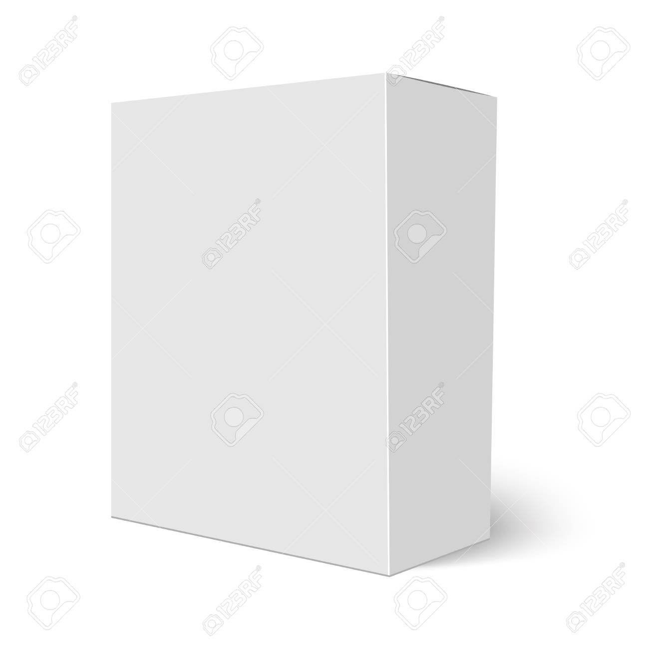 Blank vertical paper box template standing on white background Vector illustration - 90373093 Blank vertical paper box template standing on white background Vector illustration - 90373093