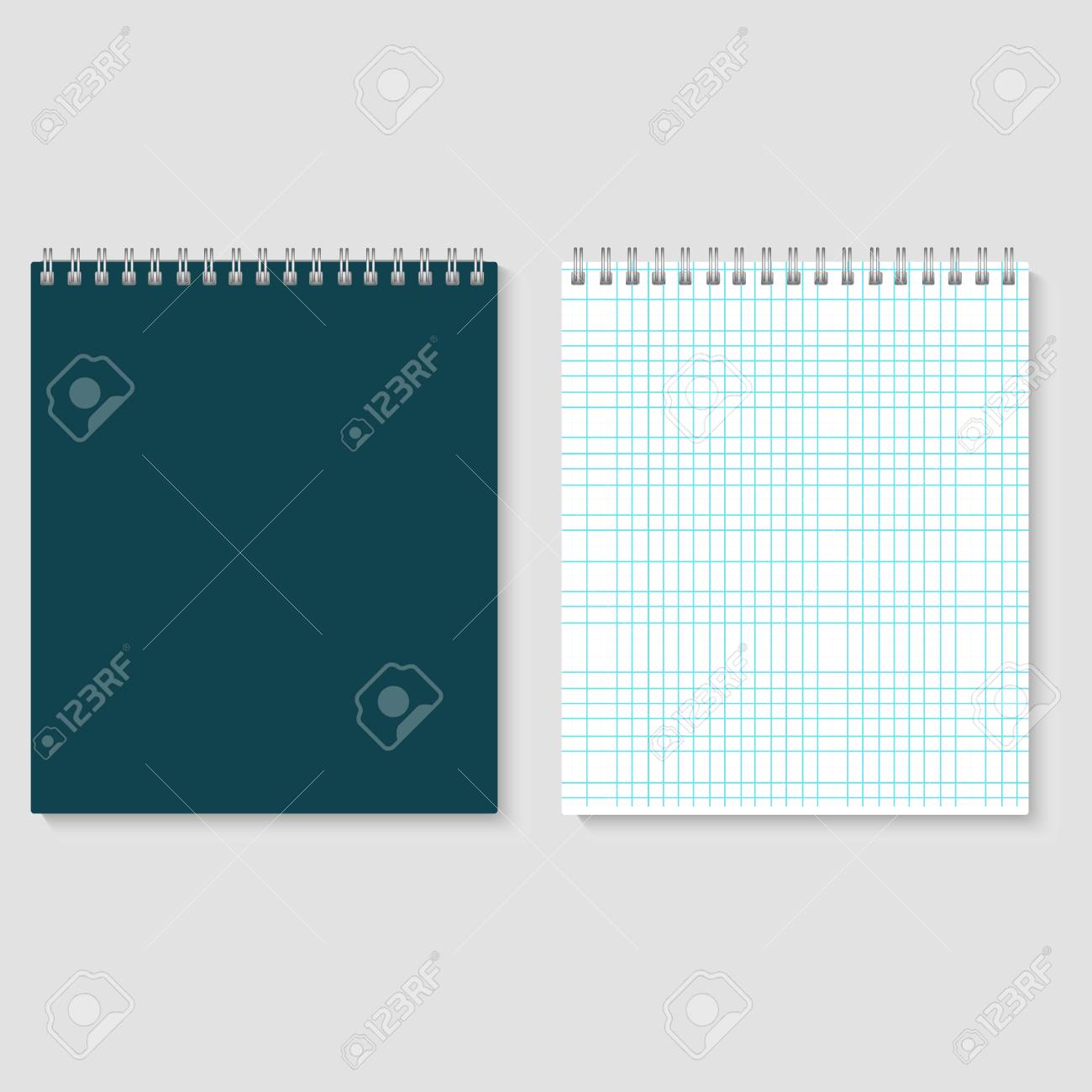 乗空白の現実的なスパイラル ノートのモックアップ ベクトル図 のイラスト素材 ベクタ Image