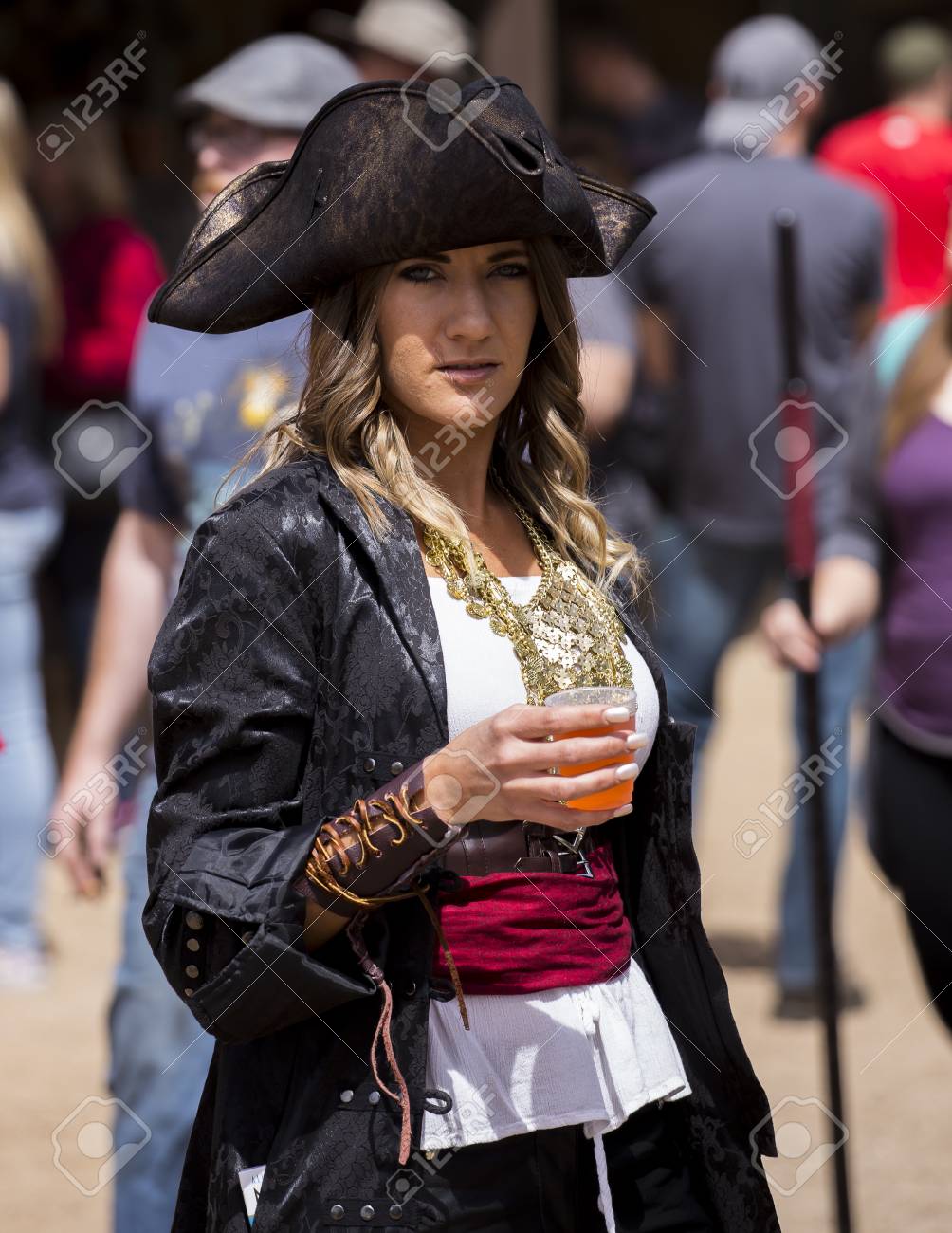 One of many women dressed in period costume at the Renaissance..