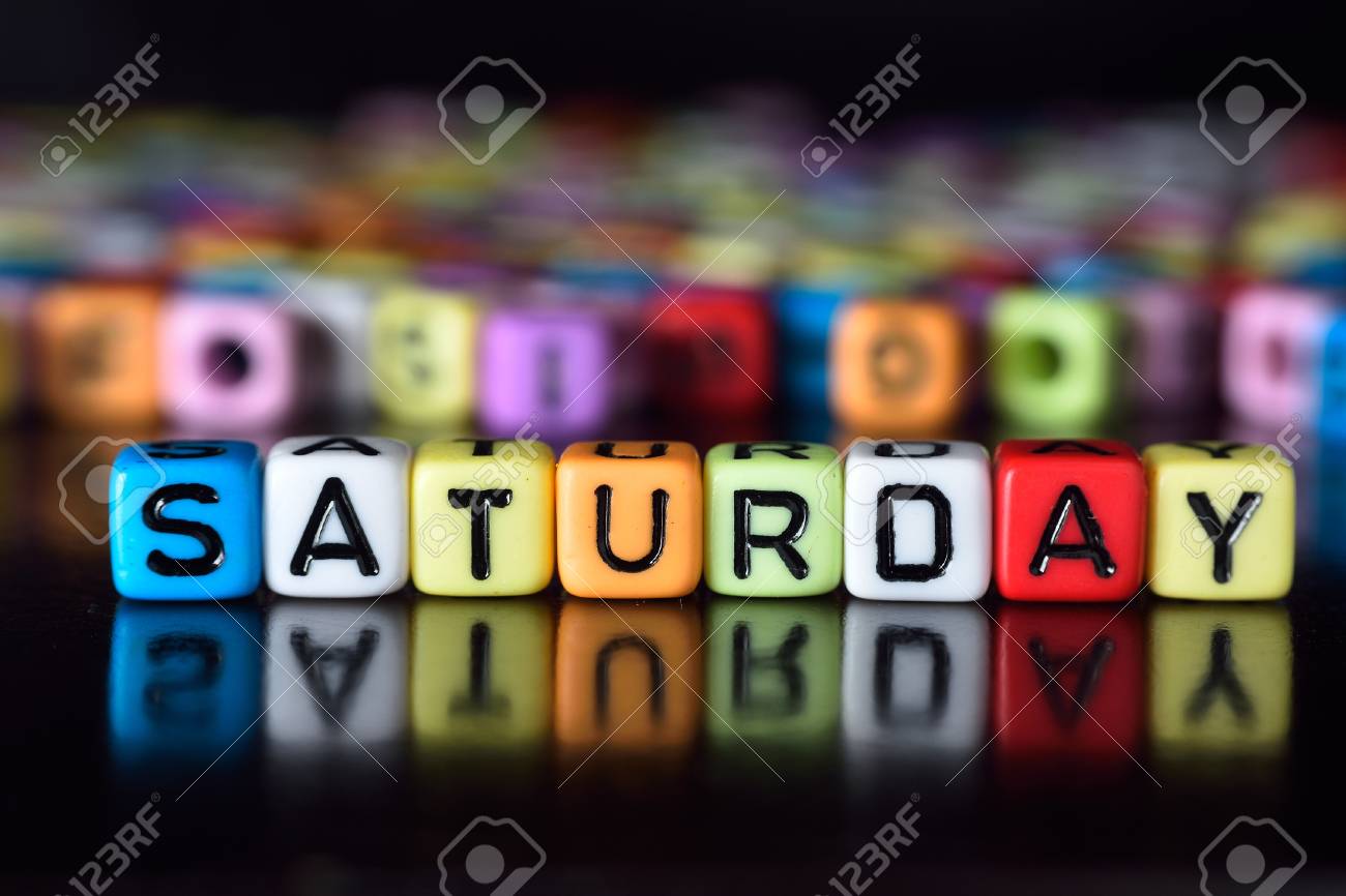 Saturday on colorful dice - 55776358 Saturday on colorful dice - 55776358