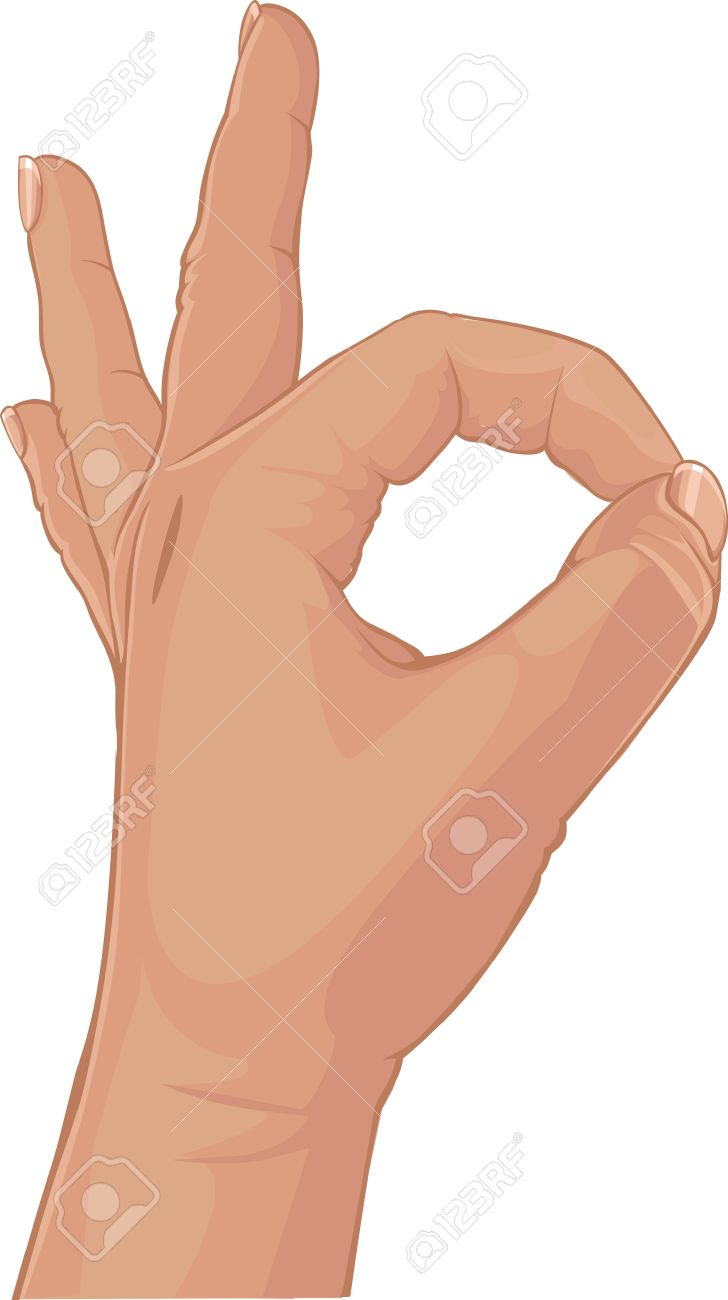 指からゼロします のイラスト素材 ベクタ Image